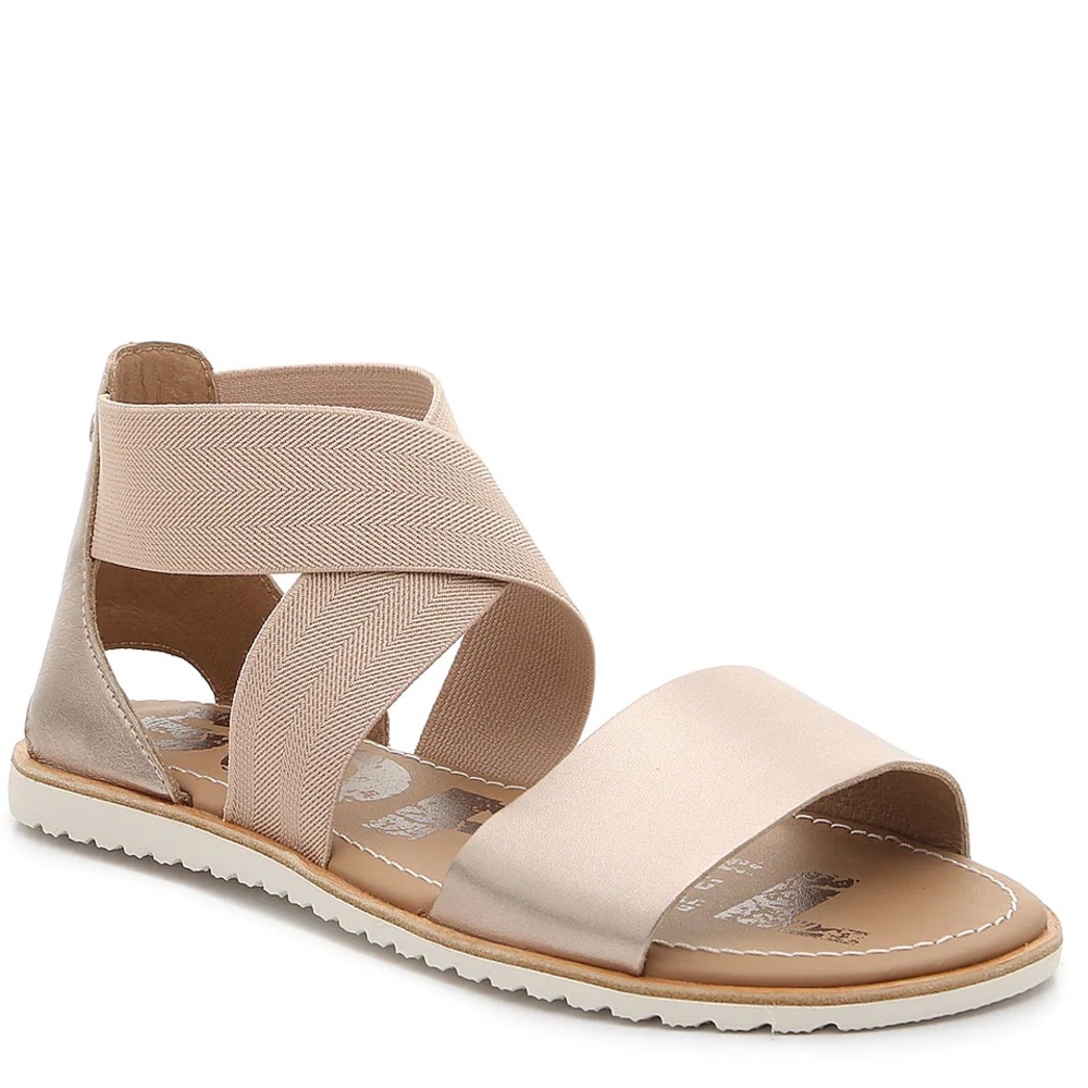 Sorel Ella Sandal - Gold, Worn Once! EUC